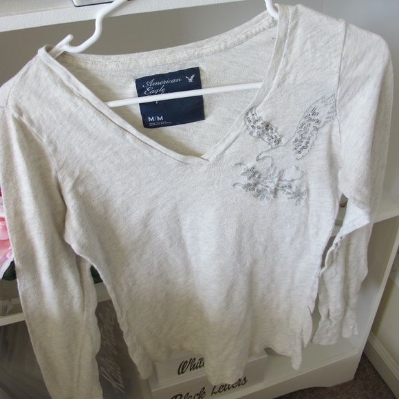 🔴🔴🔴SOLD🔴🔴🔴American Eagle Women's Long Sleeve Shirt Top Size Medium - Picture 5 of 10